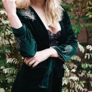 New Take Me to Breakfast Velvet Jacket